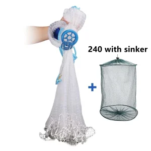 Cast Net with and without sinker